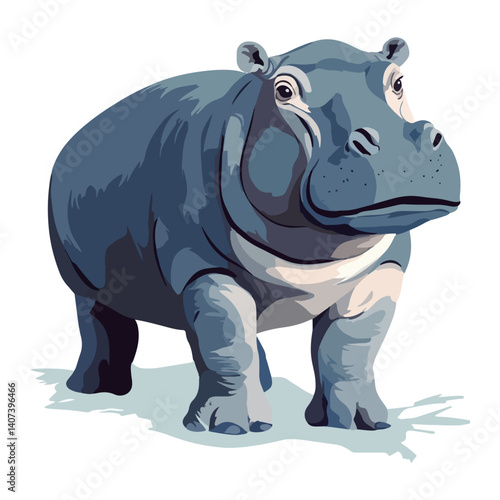 hippopotamus, animal, vector, transparent background
