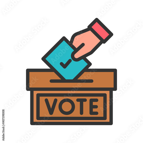 Vote icon vector image. Suitable for mobile apps, web apps and print media.