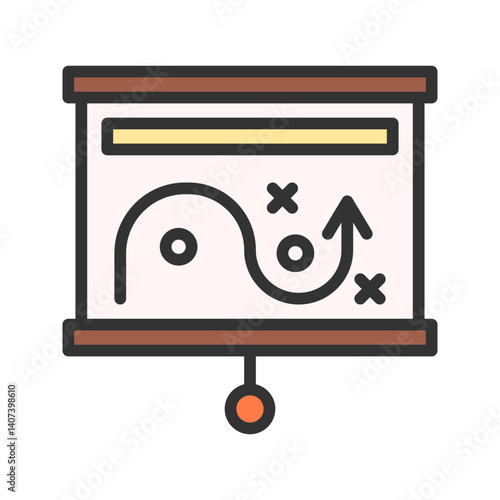 Whiteboard icon vector image. Suitable for mobile apps, web apps and print media.