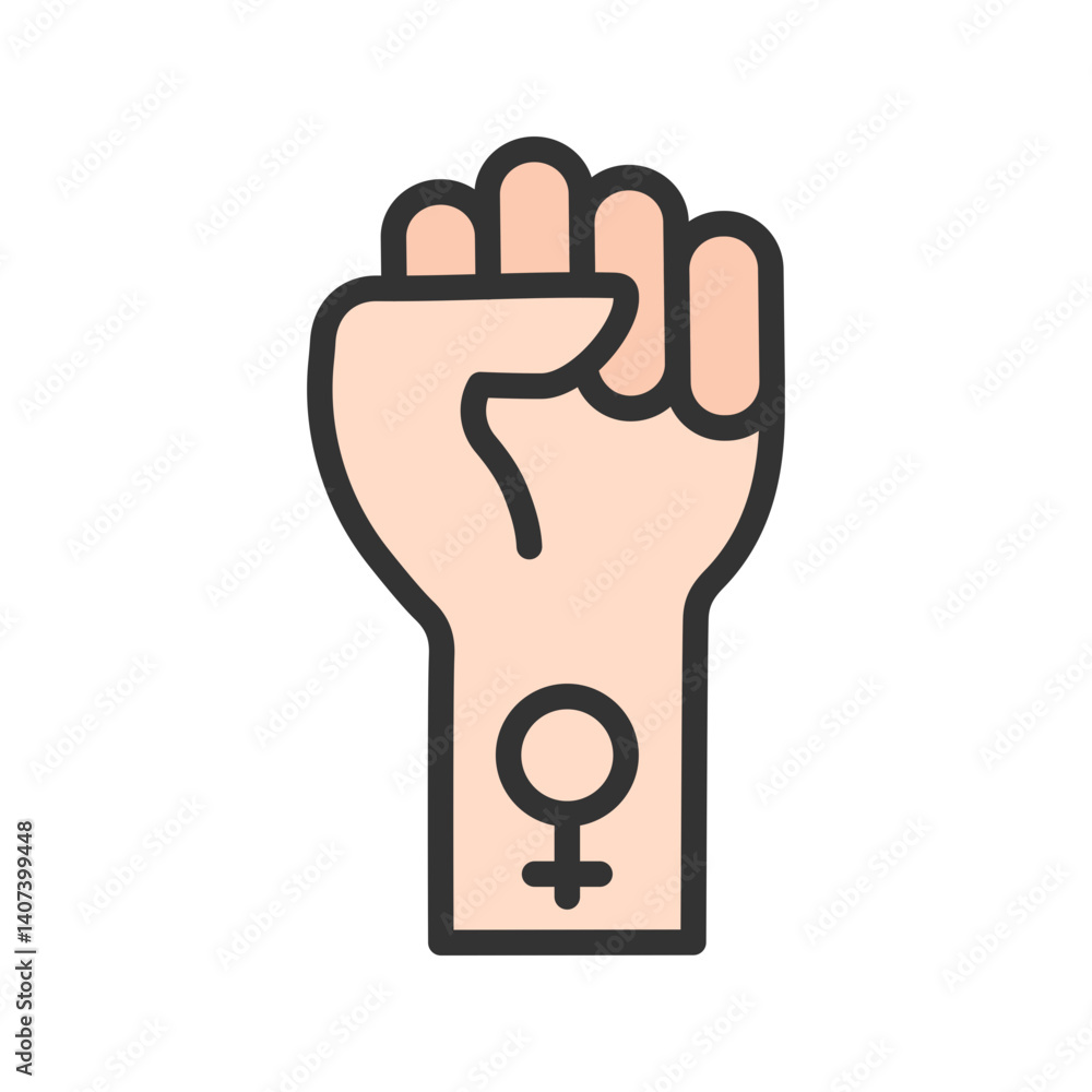 Women Power icon vector image. Suitable for mobile apps, web apps and print media. Women Power icon vector image. Suitable for mobile apps, web apps and print media.