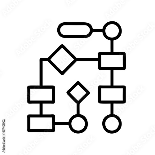 Understand complex processes with this flowchart diagram template for project management and analysis