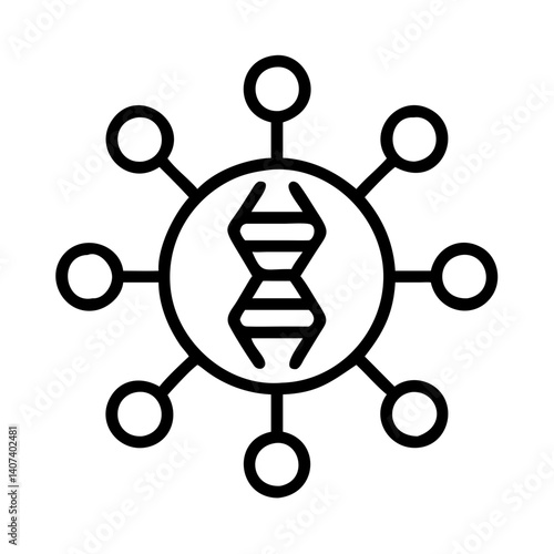 Dna molecule structure genetic biology science technology research genome helix gene icon symbol