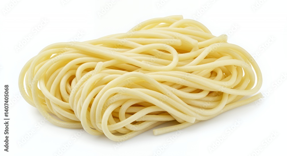 Uncooked Spaghetti Noodles on White Background Uncooked Spaghetti Noodles on White Background