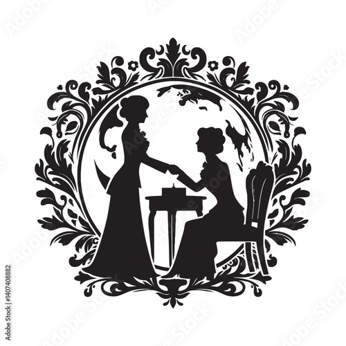Timeless Silhouette of Feminine Diplomacy Embodied in Black and White Design