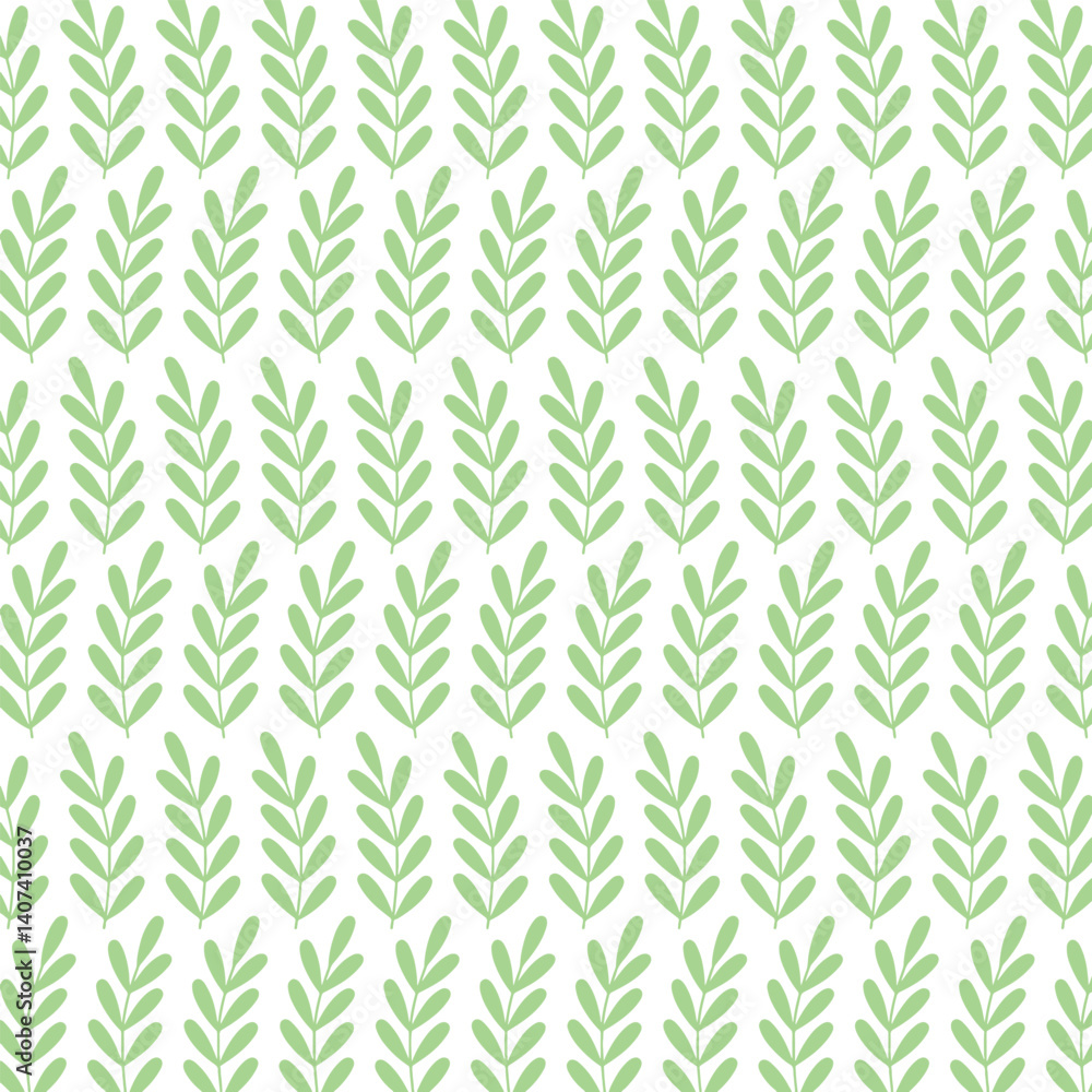Seamless Green Leaf Pattern Background. Seamless Green Leaf Pattern Background.
