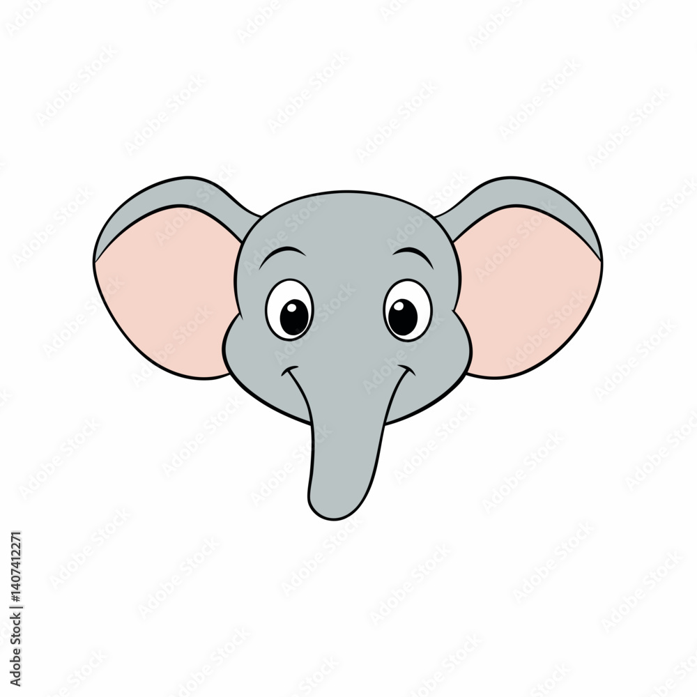 Obraz premium elephant head with big ears