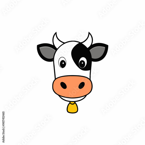 cow head with a bell