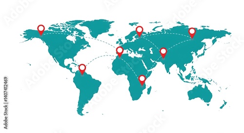 World map global network connection international business concept