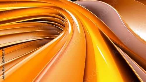 Abstract orange shapes creating a cool flowing and mesmerizing visual