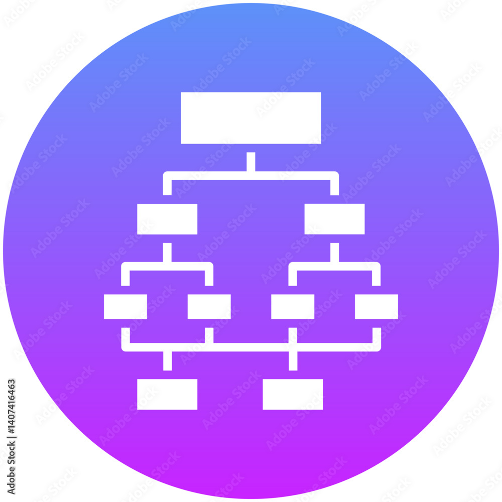 Horizontal Hierarchy Icon Horizontal Hierarchy Icon