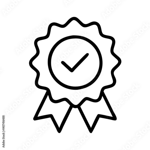 Achievement award icon vector design success symbol quality badge guarantee check mark certificate 90