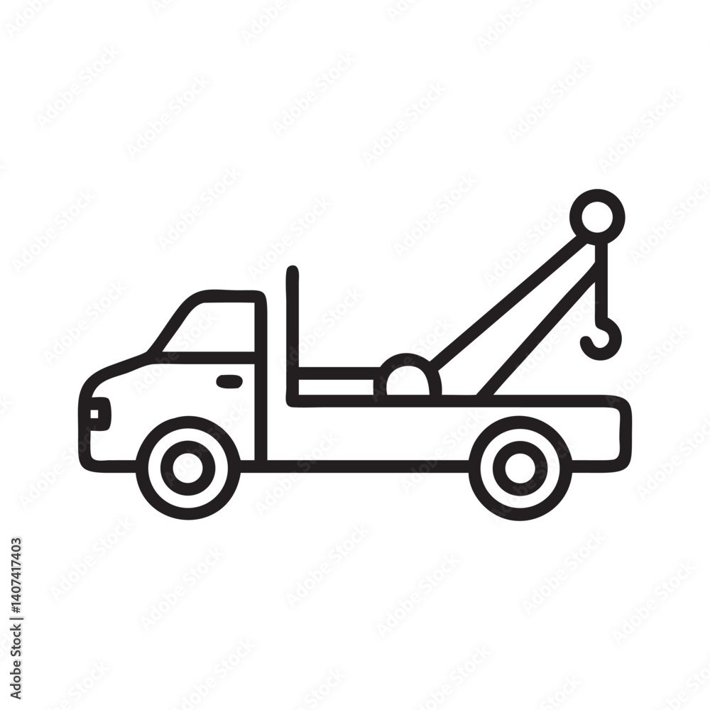Truck Outline Simple Vehicle, truck isolated on white Truck Outline Simple Vehicle, truck isolated on white