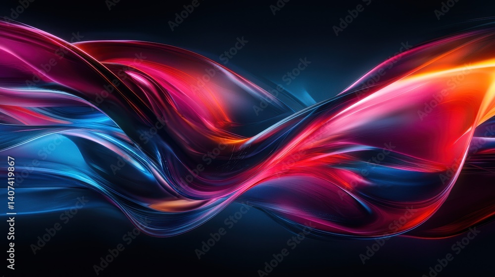 Vibrant abstract waves of red and blue creating a dynamic visual flow. Vibrant abstract waves of red and blue creating a dynamic visual flow.