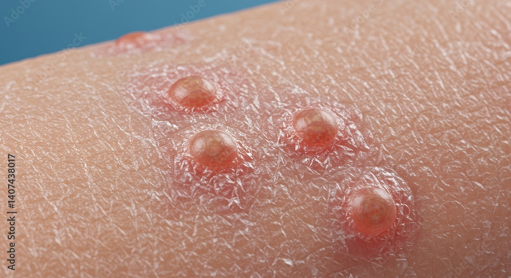 Fototapeta premium Close-up Detailed View of Plaque Psoriasis Skin Lesions
