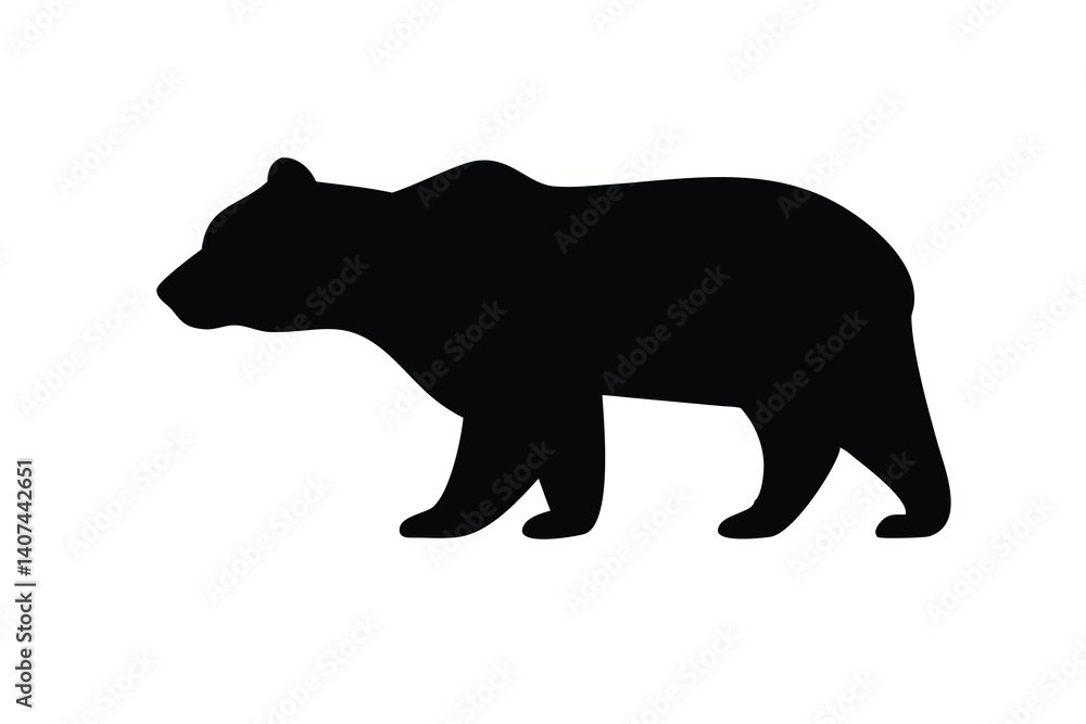 Obraz premium Bear Silhouette Vector