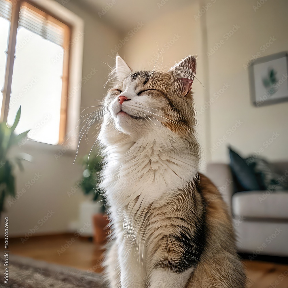 cat on transparent background , portrait of a cat, close up of cat