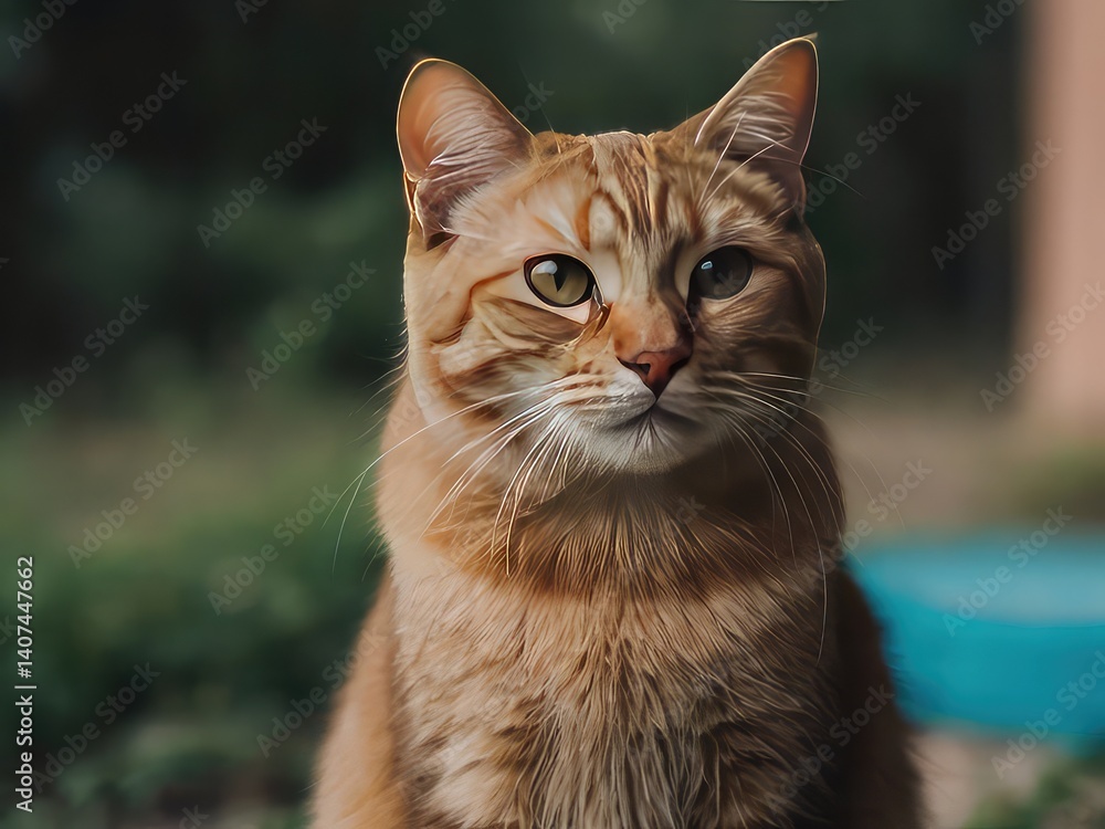 cat on transparent background , portrait of a cat, close up of cat
