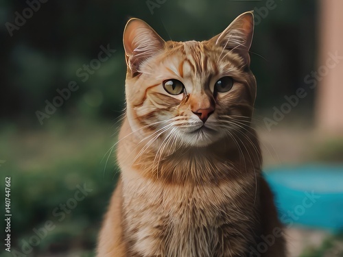 Obraz na płótnie cat on transparent background , portrait of a cat, close up of cat w salonie