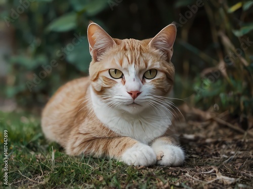 cat on transparent background , portrait of a cat, close up of cat