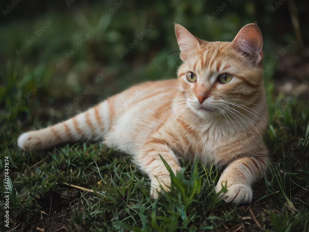 cat on transparent background , portrait of a cat, close up of cat