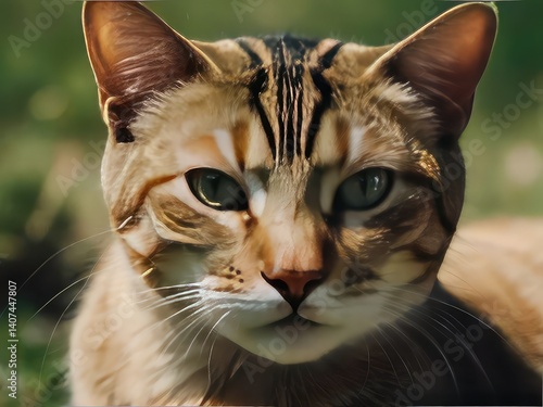 cat on transparent background , portrait of a cat, close up of cat
