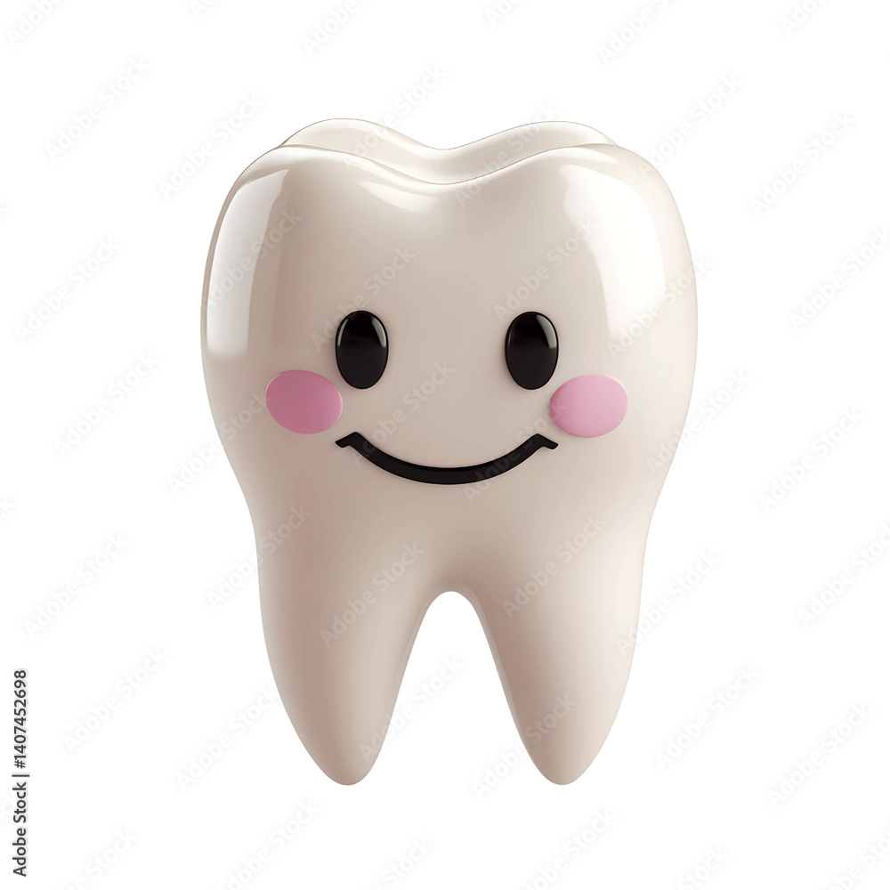 A healthy white tooth is isolated with a toothbrush for dental hygiene A healthy white tooth is isolated with a toothbrush for dental hygiene