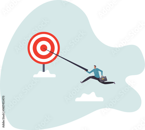 Specific goal, clarify objective or target, focus or concentrate on purpose to win business mission,character for design.