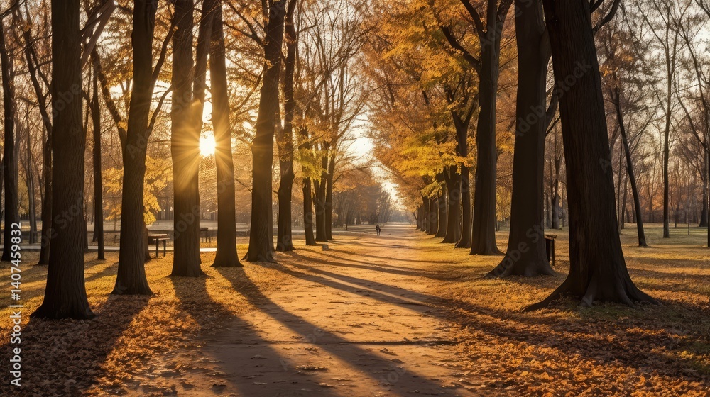 Fototapeta premium autumn bare trees