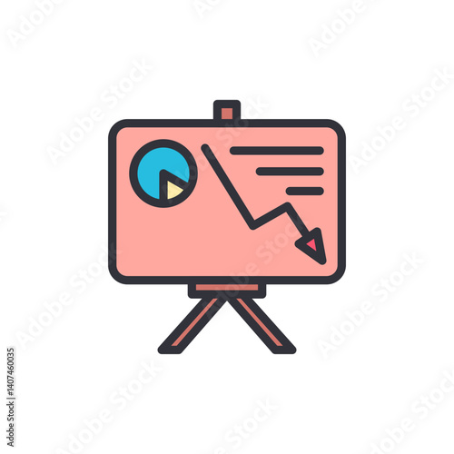 Economic crisis colored icons, minimalist vector illustration ,simple transparent graphic element .Isolated on white background