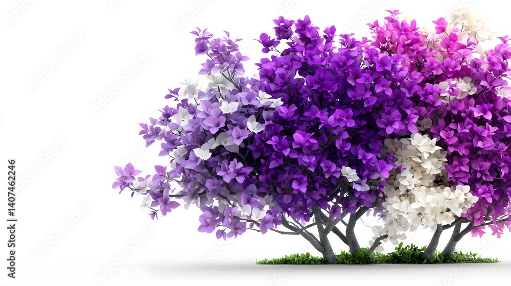 Vibrant Display of Colorful Flowers in Bloom Showcasing Shades of Purple and White Vibrant Display of Colorful Flowers in Bloom Showcasing Shades of Purple and White