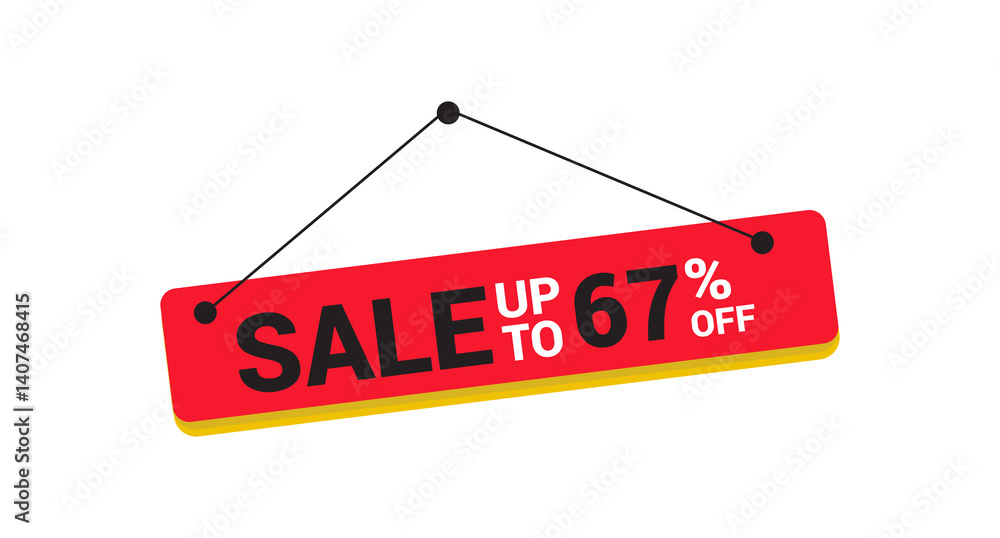 Sale 67% off banner. icon vector illustration Sale 67% off banner. icon vector illustration