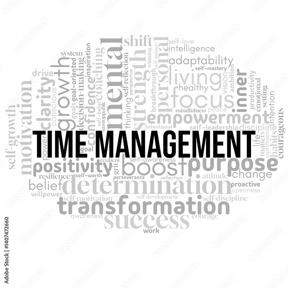 Clean and motivating word cloud centered on Clean and motivating word cloud centered on