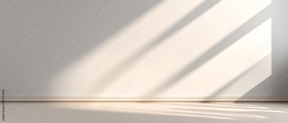 Light streaming through a window onto a blank wall Light streaming through a window onto a blank wall