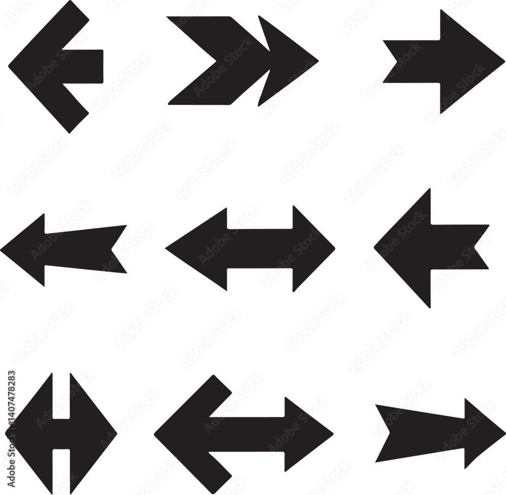 arrow set design silhouette victor isolated on the white background. arrow set design silhouette victor isolated on the white background.