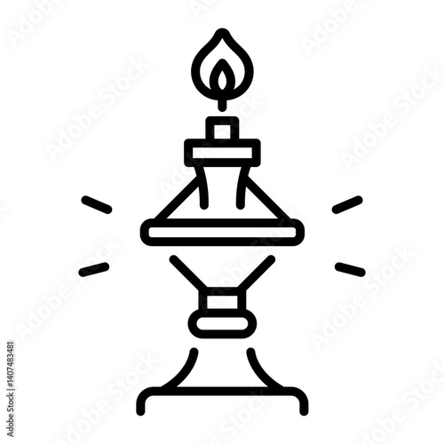 Vigil light icon in an outline style 