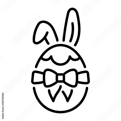 A linear style icon of a paschal egg 
