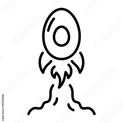 A linear style icon showing easter egg 