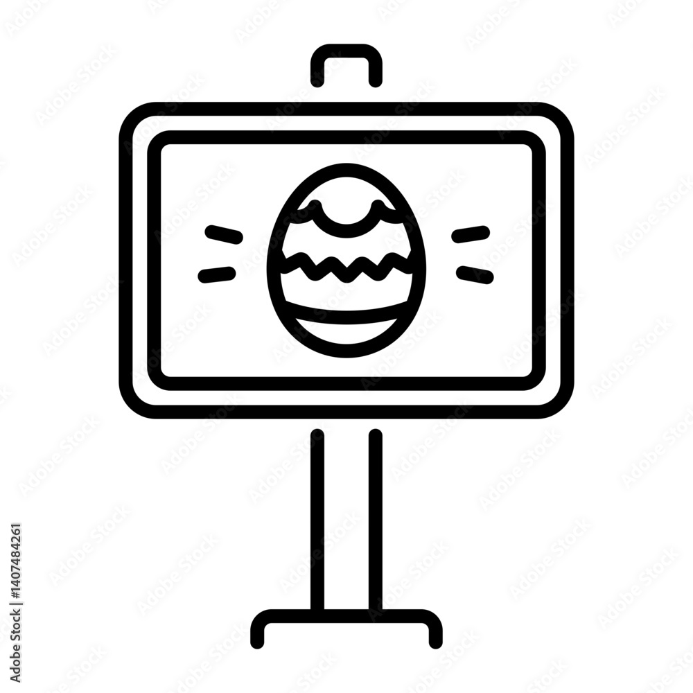 A linear icon showing an easter board A linear icon showing an easter board