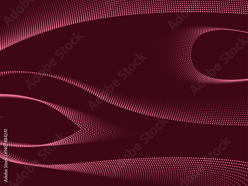 vector illustration created by many pink dots in dark pink background