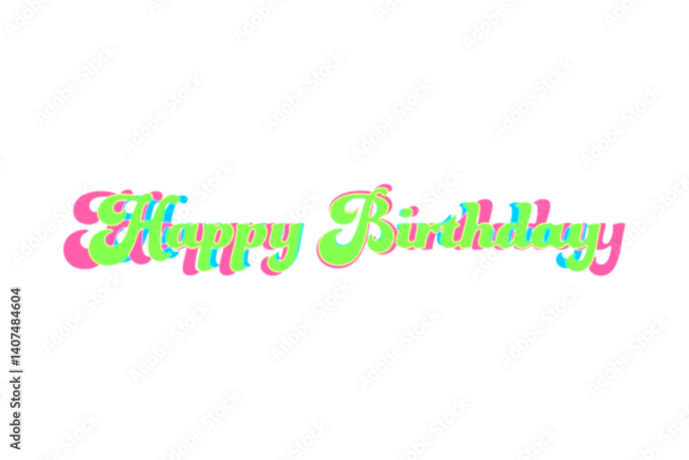 おしゃれに書いた、Happy Birthday(誕生日おめでとう)のロゴマーク おしゃれに書いた、Happy Birthday(誕生日おめでとう)のロゴマーク