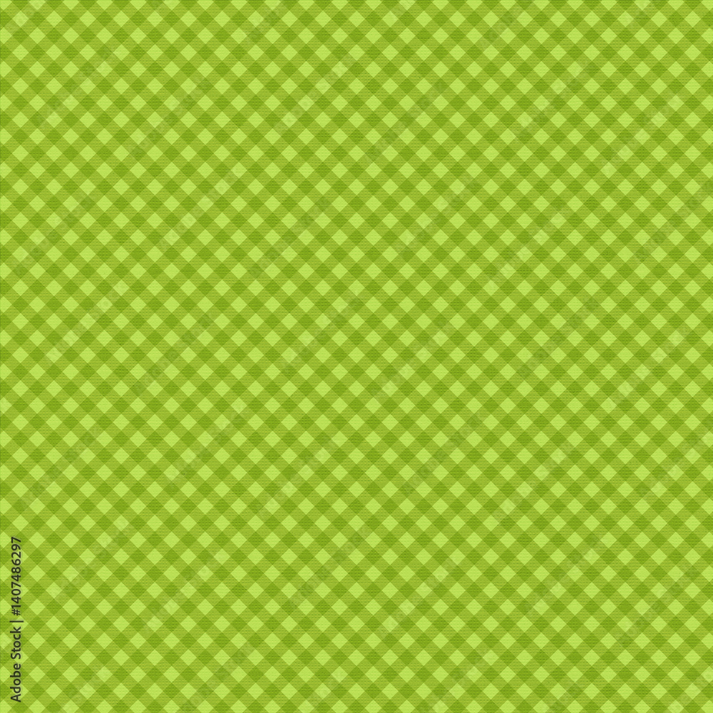 Green plaid gingham, scottish tartan texture, grid graph paper with rhombus squares pattern, picnic napkin and curtain tablecloth, vector seamless geometric checkered fabric Green plaid gingham, scottish tartan texture, grid graph paper with rhombus squares pattern, picnic napkin and curtain tablecloth, vector seamless geometric checkered fabric