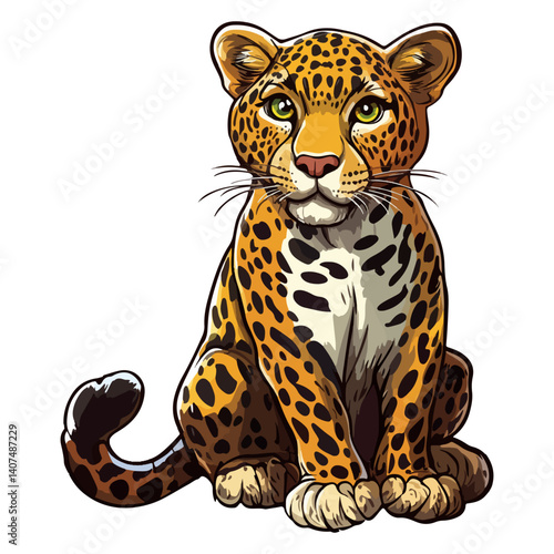leopard, animal, vector, transparent background