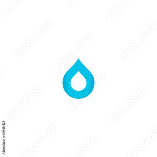 A modern and minimalistic water droplet logo featuring layered wave patterns in varying shades of blue. The design symbolizes purity, freshness, and sustainability, making it ideal for businesses rela