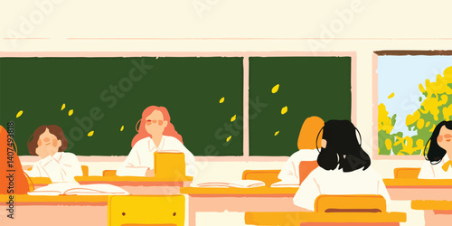 Students attentively engage...