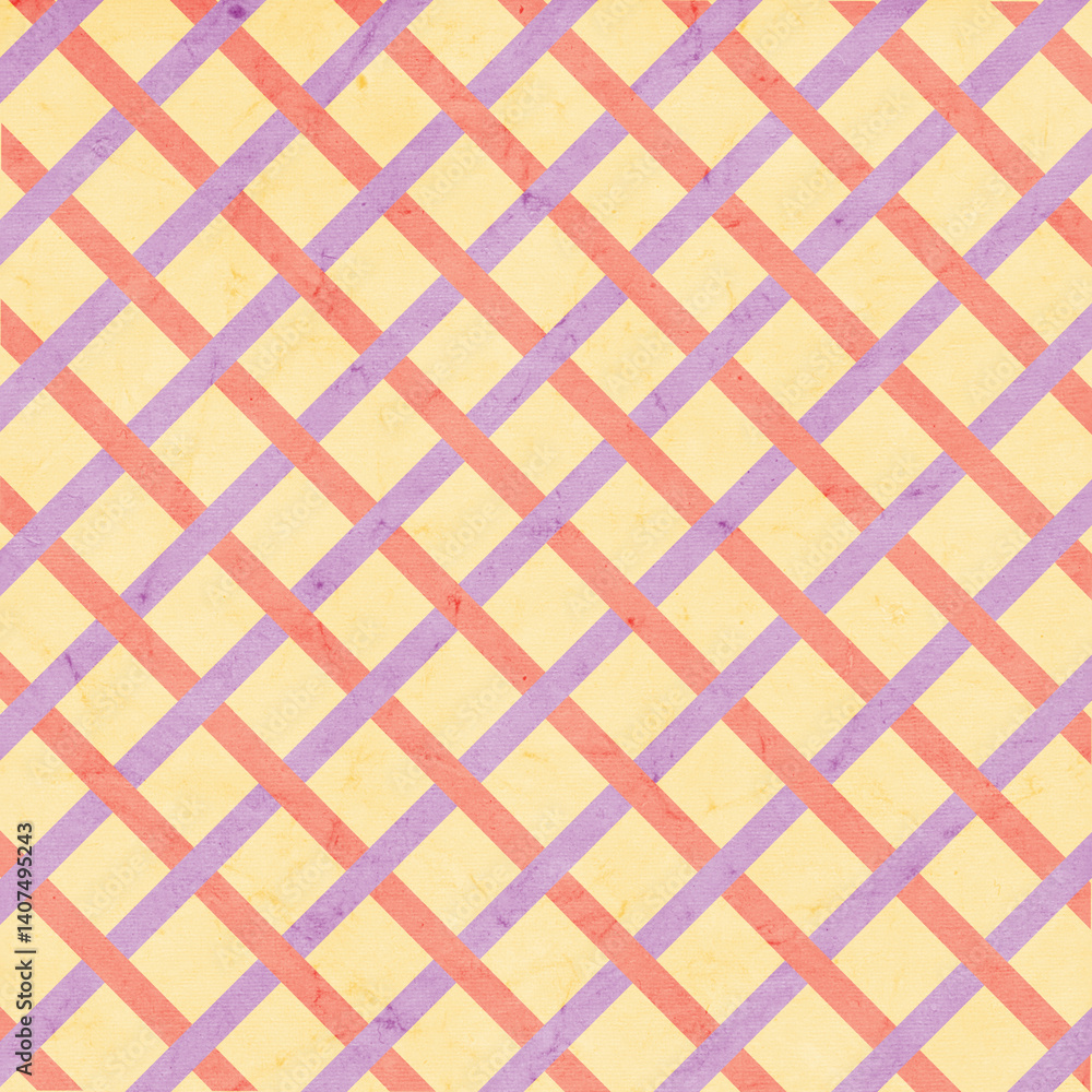 Yellow plaid gingham, scottish tartan texture, grid graph paper with rhombus squares pattern, picnic napkin and curtain tablecloth, vector seamless geometric checkered fabric Yellow plaid gingham, scottish tartan texture, grid graph paper with rhombus squares pattern, picnic napkin and curtain tablecloth, vector seamless geometric checkered fabric