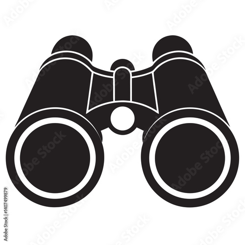 Binoculars silhouette vector 