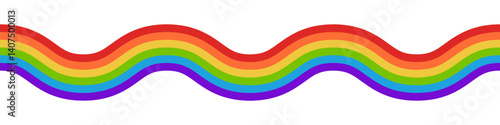 Pride flag waving ribbon LGBTQ rainbow background. Pride month celebration banner background with waving LGBT Pride flag. Vector illustration.