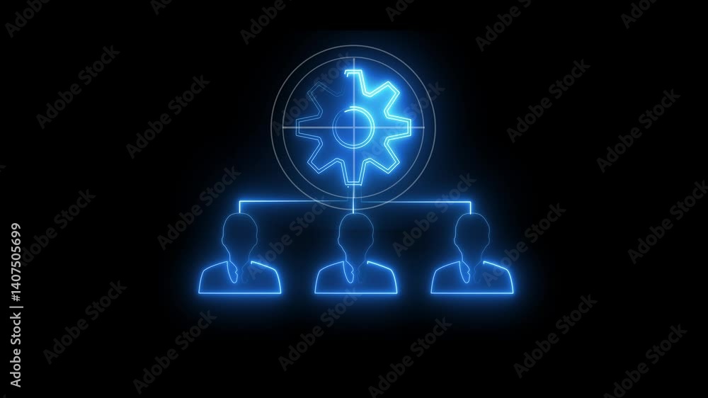 custom made wallpaper toronto digitalBusiness efficiency concept,  a company or organization can produce as it relates to time, cost and quality. Businessman shows  neon line of resources allocation icon on virtual screen. team work idea