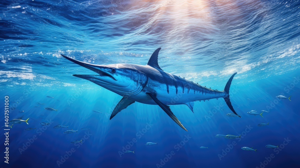 Fototapeta premium sunlight bahamas blue marlin