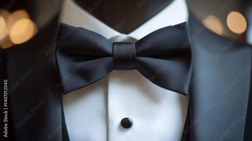 Elegant bow tie completing a formal outfit for a special occasion